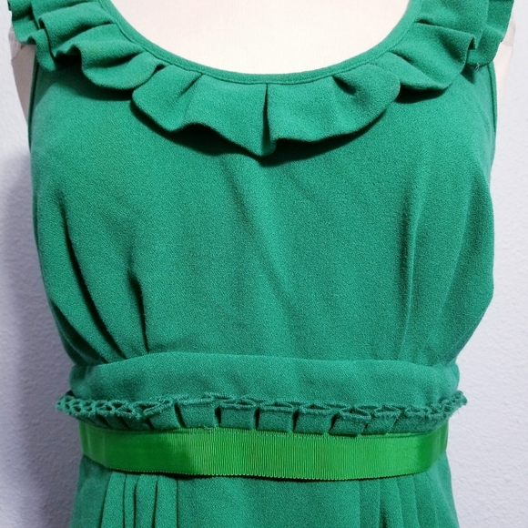Leifsdottir Anthropologie green party glam short dress 2 - Picture 4 of 7